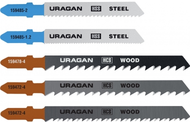 Набор полотен URAGAN, T101B,T144D,T101D,T118A,Т118B, по дереву и металлу, 5 предметов 159489-H5_z02