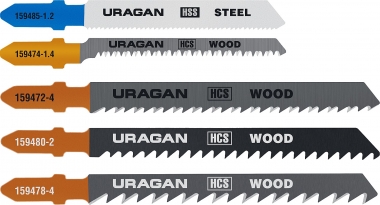 Набор полотен URAGAN, T101B, T101AO, T111C, T144D, T118A, по дереву и металлу, 5 предметов 159488-H5_z02