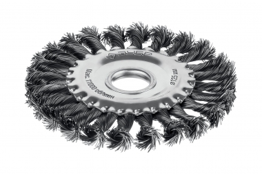 ЗУБР 125х22 мм, щетка дисковая для УШМ, жгутированная стальная проволока 0.5 мм, посад. 22 мм (35170-125) 35170-125