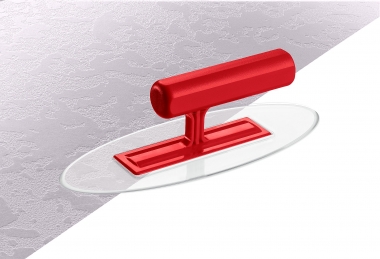 ЗУБР 220 х 90 мм, овальная, прозрачная, штукатурная пластиковая гладилка (0810-2) 0810-2