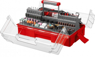 Гравер ЗУБР электрический с набором мини-насадок в кейсе, 242 предмета ЗГ-130ЭК H242