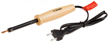 Электропаяльник ЗУБР 25Вт, с деревянной рукояткой, клин 55405-25_z01