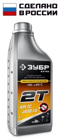 ЗУБР 2Т-П, 1 л, полусинтетическое масло для 2-тактных двигателей, EXTRA (70603-1) 70603-1