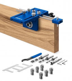 ЗУБР 4 отверстия, кондуктор для угловых соединений, в кейсе, Профессионал (30085) 30085