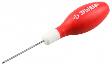 Шило ЗУБР Мастер швейное, эргономичная обрезиненная рукоятка, длина 60мм, d 2мм 09571-2