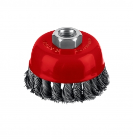 ЗУБР 75хМ14 щетка чашечная для УШМ, жгутированная стальная проволока 0.5 мм, посад. М14 (35172-075) 35172-075
