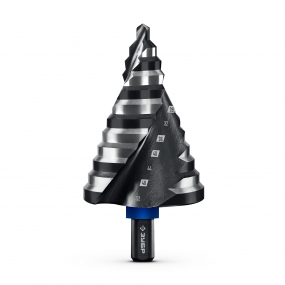 ЗУБР BLACK FORCE 6-52мм, 12 ступеней, винтовая проточка, сверло ступенчатое, ПРОФЕССИОНАЛ (29671-6-52-12) 29671-6-52-12