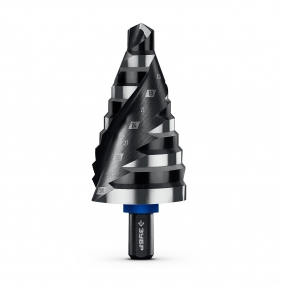 ЗУБР BLACK FORCE 9-36мм, 10 ступеней, винтовая проточка, сверло ступенчатое, ПРОФЕССИОНАЛ (29671-9-36-10) 29671-9-36-10