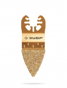 ЗУБР CARBIDE ВК8 Р40, 35x40 мм дельтовидное полотно с твердосплавной крошкой: краска, клей, ламинат, стекло/угле пластик (15556) 15556