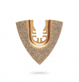 ЗУБР CARBIDE ВК8 Р60, 80 мм треугольное полотно с твердосплавной крошкой: твердое дерево, строительный раствор, клей (15557) 15557