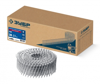 ЗУБР CSN 38 х 2.1 мм, барабанные гвозди для сайдинга оцинкованные, 14000 шт (305386-38) 305386-38