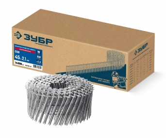 ЗУБР CSN 45 х 2.1 мм, барабанные гвозди для сайдинга оцинкованные, 14000 шт (305386-45) 305386-45