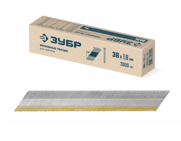 ЗУБР DA34 38 х 1.8 мм, финишные гвозди, калибр 15GA, 2000 шт (305397-38) 305397-38
