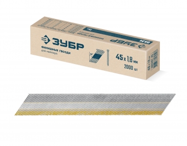 ЗУБР DA34 45 х 1.8 мм, финишные гвозди, калибр 15GA, 2000 шт (305397-45) 305397-45