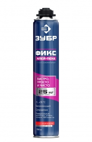 PRO FIX клей-пена монтажный, профессиональный, пистолетный, всесезонный, 750мл, SVS, ЗУБР 41150