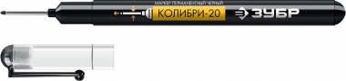 ЗУБР Колибри-20, 0.7 мм, черный, перманентный маркер для отверстий, Профессионал (06328-2) 06328-2_z01