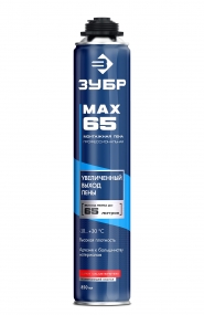 PRO 65 пена монтажная с увеличенным выходом, пистолетная, всесезонная, 850мл, SVS, ЗУБР 41147_z01