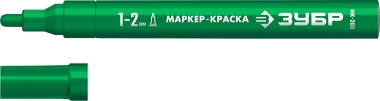 ЗУБР МК-200 1 мм, круглый, зеленый, Маркер-краска, ПРОФЕССИОНАЛ (06326-4) 06326-4