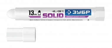 ЗУБР МКТ-1300 белый, 10-13 мм твердый маркер-краска (06350-8) 06350-8