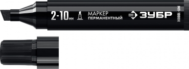 ЗУБР МП-1000К 2-10 мм, клиновидный, черный, Перманентный маркер, ПРОФЕССИОНАЛ (06333-2) 06333-2
