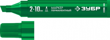 ЗУБР МП-1000К 2-10 мм, клиновидный, зеленый, Перманентный маркер, ПРОФЕССИОНАЛ (06333-4) 06333-4