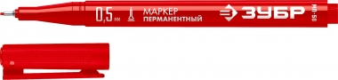 ЗУБР МП-50 0,5 мм, красный, экстратонкий перманентный маркер, ПРОФЕССИОНАЛ (06321-3) 06321-3