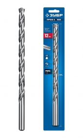 ЗУБР ПРОФ-А 300 (12х300 мм, Р6М5) длинное сверло по металлу, класс А (29624-12-300) 29624-12-300