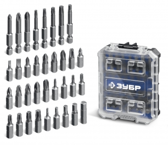 ЗУБР Профи 35 предм., система стыковки Z-БОКС, набор бит, Профессионал (26394-H35) 26394-H35