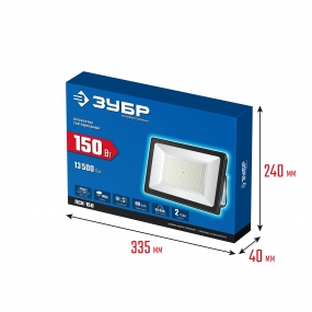 ЗУБР ПСК-150, 150 Вт, 6500К IP65 Светодиодный прожектор Профессионал, (57141-150) 57141-150