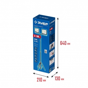 ЗУБР ПСК 50х2 2х50Вт, 6500К IP65, 1.6м Светодиодные прожекторы на штативе Профессионал (57145-2-50) 57145-2-50