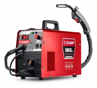 ЗУБР RED FORCE, MIG / MAG, FCAW, MMA, TIG, 160 А, полуавтомат сварочный, с газом / без газа, горелка ПСГ-180 (ПСГ-М5-160) ПСГ-М5-160