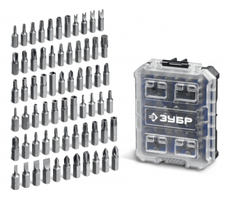 ЗУБР Спец 66 предм., система стыковки Z-БОКС, набор специальных бит, Профессионал (26394-H66) 26394-H66