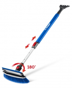 ЗУБР телескопическая щётка с поворотной головой и водосгоном от снега автомобильная, 940-1310 мм, Профессионал (61063) 61063