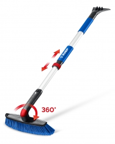 ЗУБР телескопическая щётка с поворотной головой от снега автомобильная, 860-1210 мм, Профессионал (61062) 61062