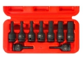 Набор ударных бит-головок 3/8" HEX H3-14 в кейсе 9 шт. JTC JTC-J309H