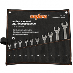 Набор ключей гаечных комбинированных в сумке, 8-24 мм, 10 предметов OMT10S Ombra