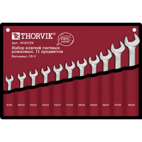 Набор ключей рожковых в сумке, 8-32 мм, 11 предметов W1S11TB Thorvik