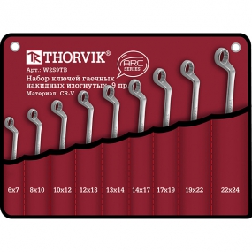 Набор ключей накидных в сумке 6-24 мм, 9 предметов W2S9TB Thorvik