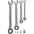 Набор комбинированных трещоточных ключей 10-19 мм и адаптеров 8 шт W45508S Jonnesway