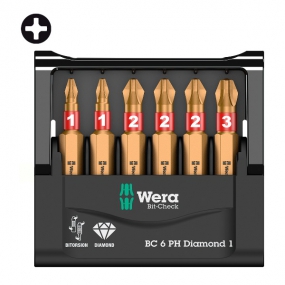Набор бит Bit-Check 6 PH Diamond 1 Wera WE-057404
