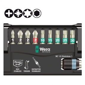 Набор бит Bit-Check 10 Stainless 1 SB Wera WE-073630